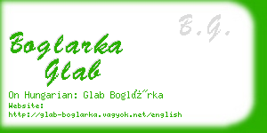 boglarka glab business card